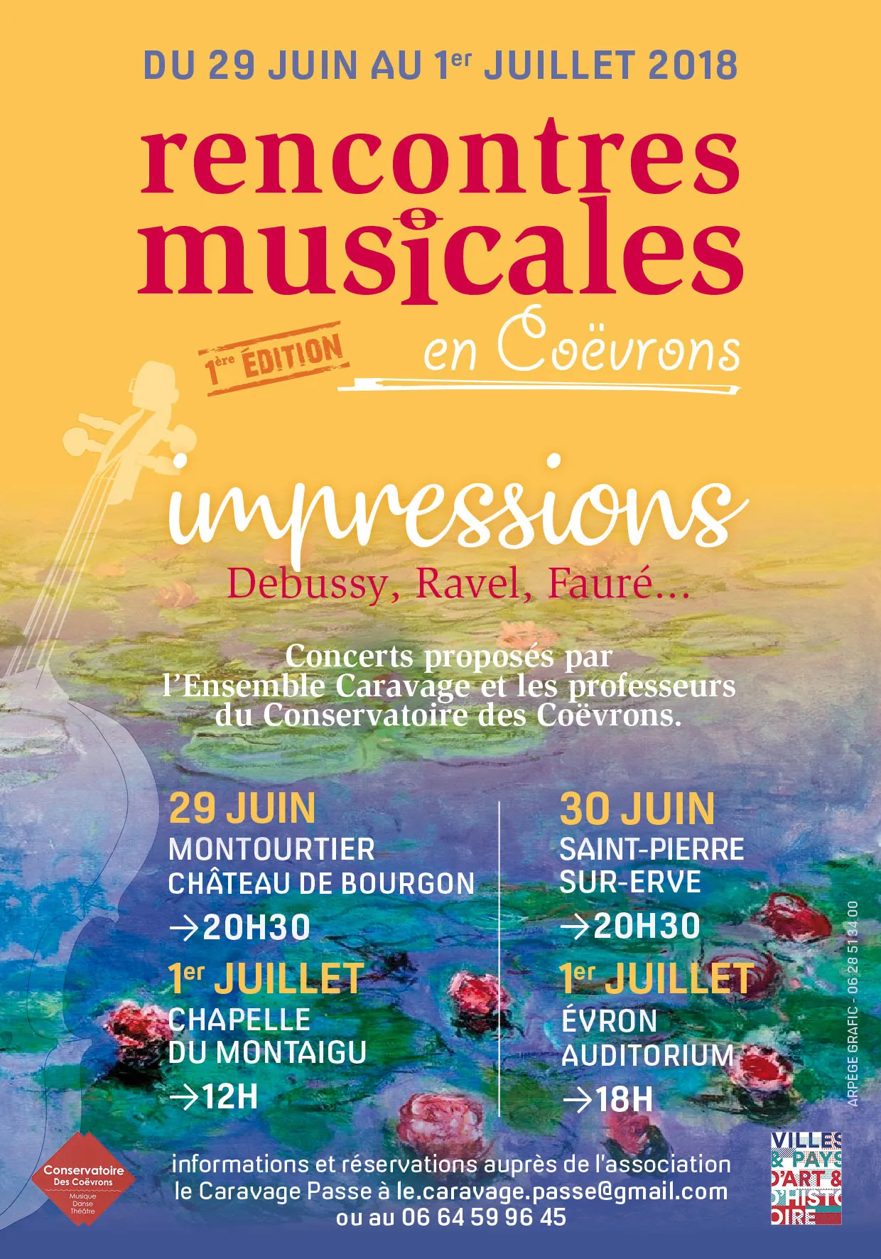Concert le 29 juin à 20h30 avec l'ensemble caravage de 7 musiciens