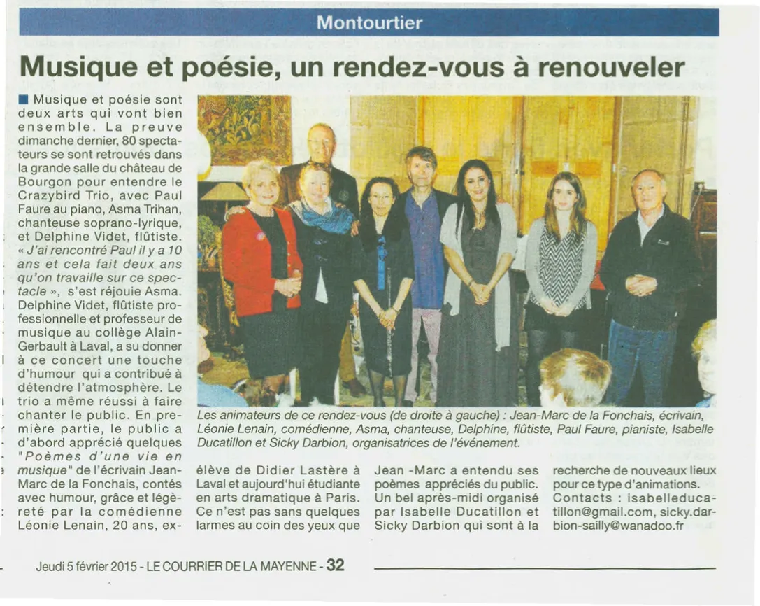 CDLM concert faure au chateau de bourgon