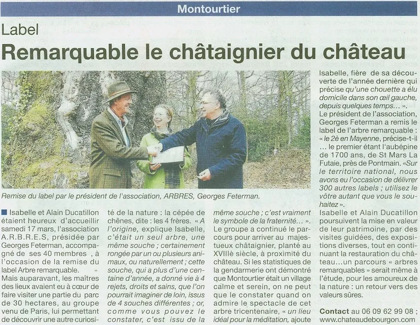 Roi de la forêt! Ouest France & Courrier de la Mayenne
