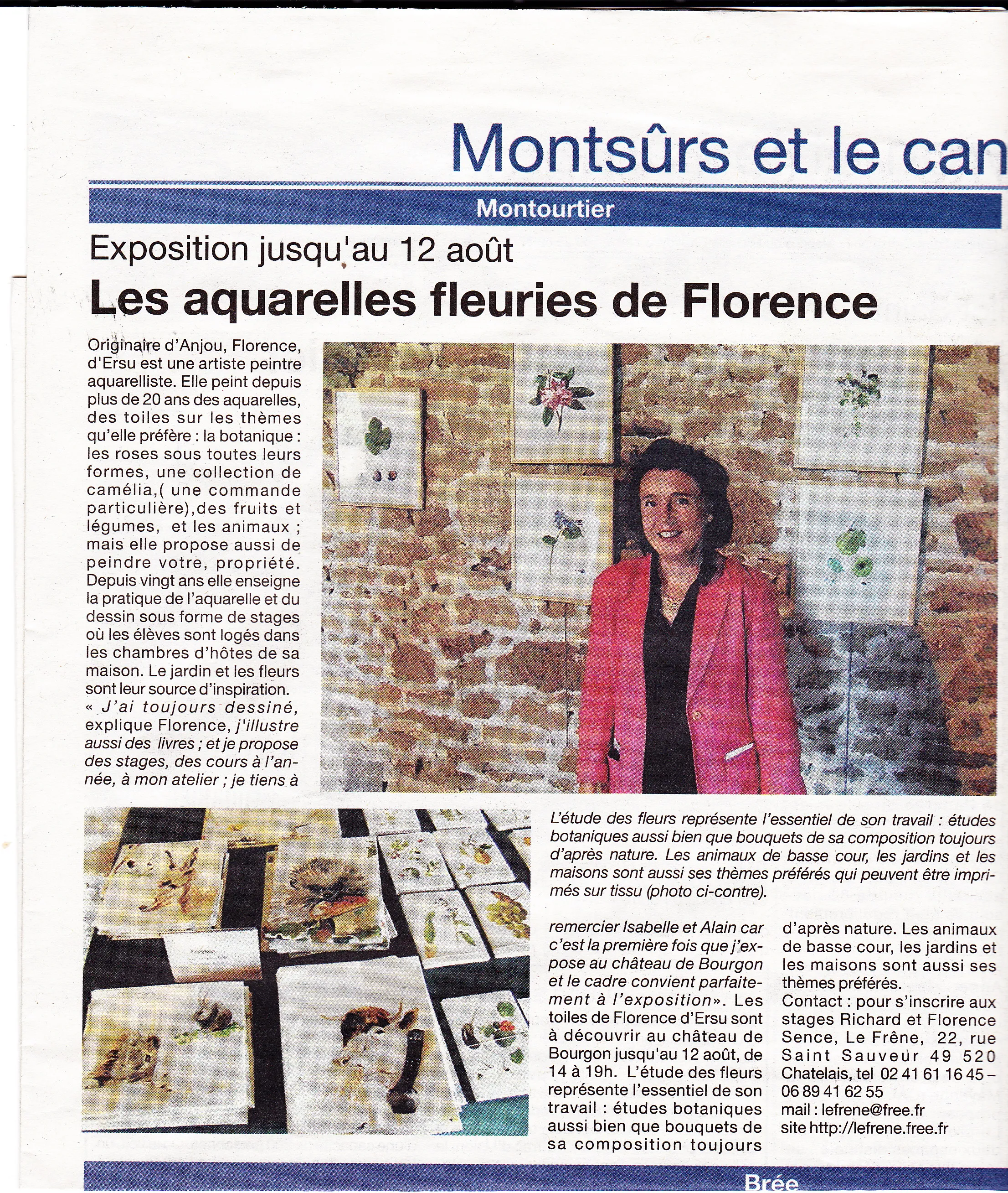 Exposition Florence d'Ersu du 20/7 au 12/8/2012