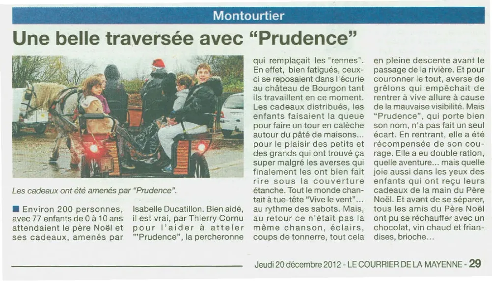Courrier de la mayenne Prudence 2012