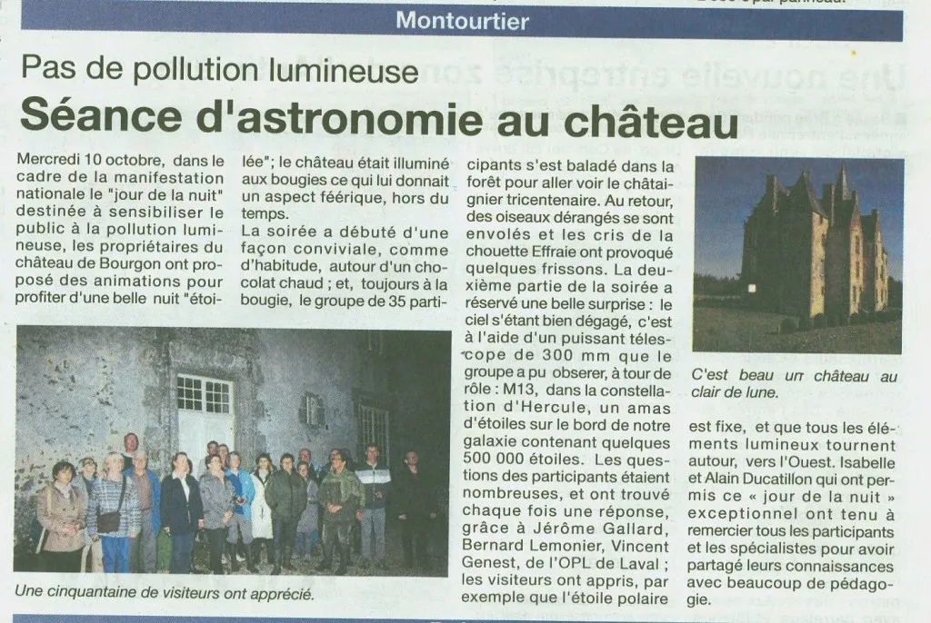 Jour de la nuit 2012 courrier de la mayenne