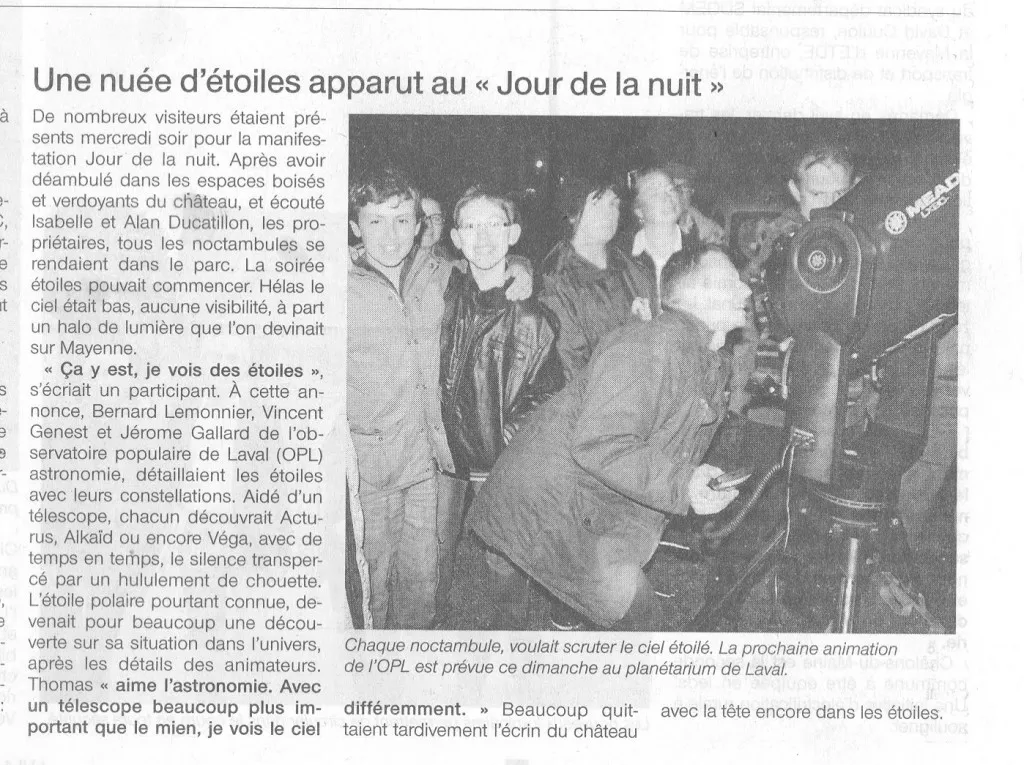 Jour de la nuit Ouest France 10/10/12